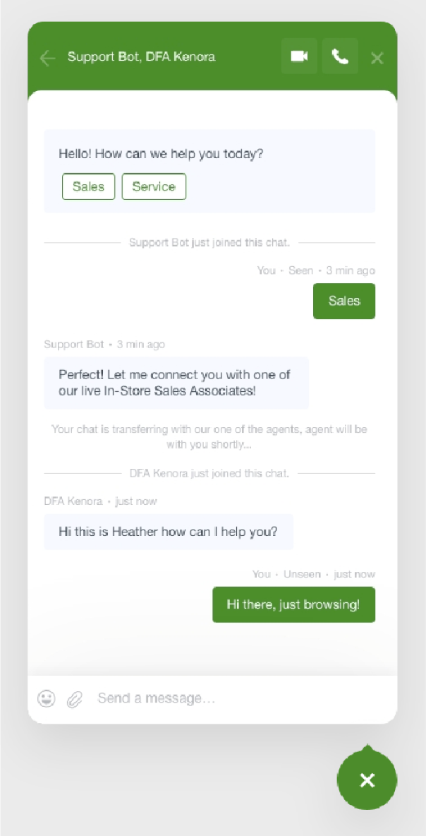 Customer satisfaction ratings